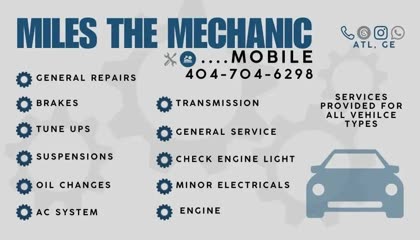 Miles the Mechanic Mobile flyer